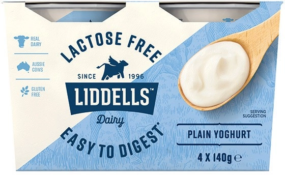 Liddells Lactose Free Yoghurt 4x140g