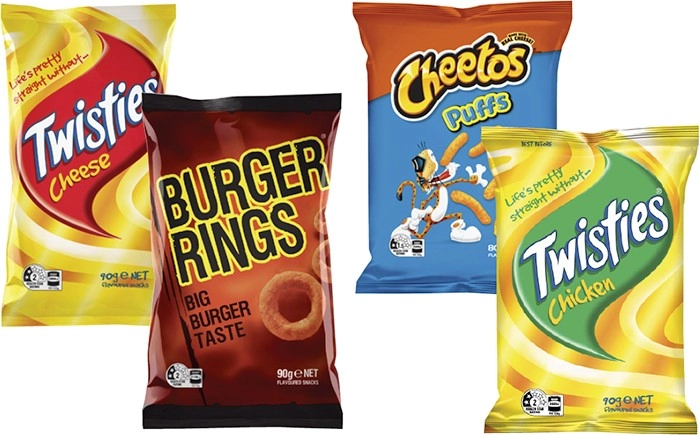 Twisties, Burger Rings or Cheetos 80g-90g