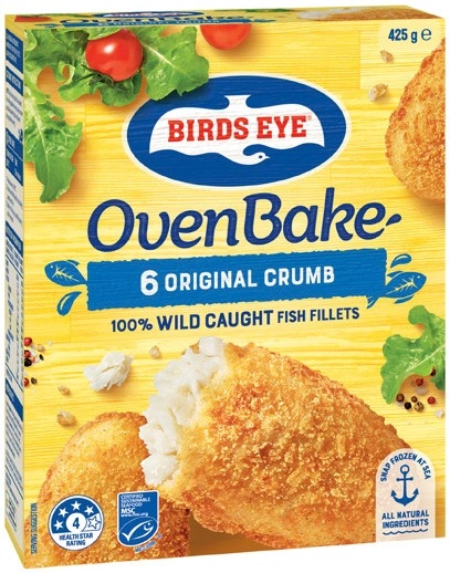 Birds Eye Oven Bake Fish Fillets 425g Selected Varieties