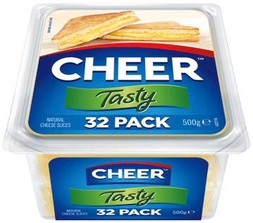 Cheer Cheese Slices 32 Pack Selected Varieties