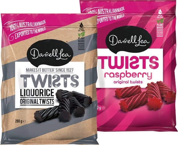 Darrell Lea Liquorice Share Packs 200‑280g Selected Varieties