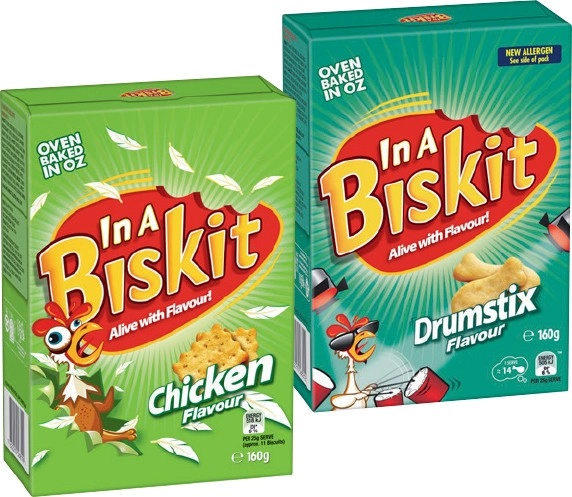 In A Biskit Flavoured Crackers 160g Selected Varieties