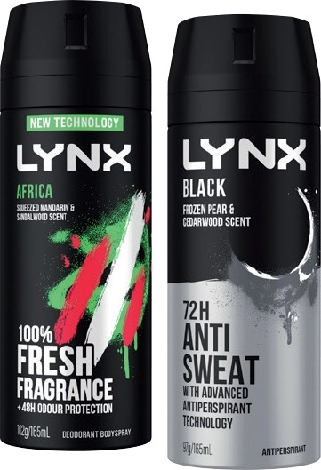 Lynx Antiperspirant or Deodorant Body Spray 165mL Selected Varieties