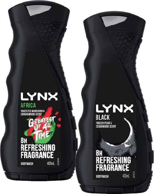 Lynx Shower Bodywash 400mL Selected Varieties