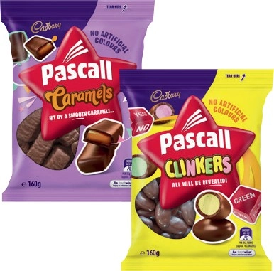 Pascall Chocolate Share Bag 120-185g or Cadbury Bitesize 120-150g Selected Varieties