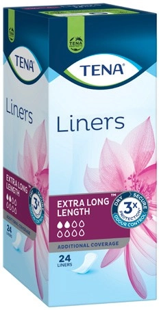 Tena Extra Long Length Liners 24 Pack