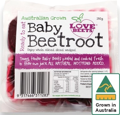 Australian Love Beets Baby Beetroot 250g