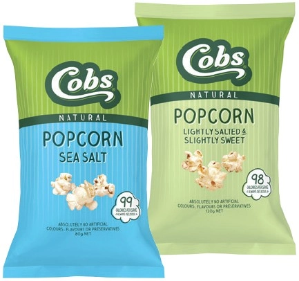 Cobs Natural Popcorn 70-120g Selected Varieties