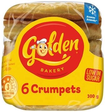 Golden Crumpet Rounds 6 Pack Selected Varieties