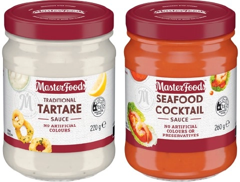 MasterFoods Seafood Cocktail 260g, Tartare Sauce 220g or Mint Jelly 290g