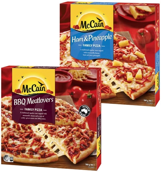 McCain Family Pizza 490‑500g Selected Varieties