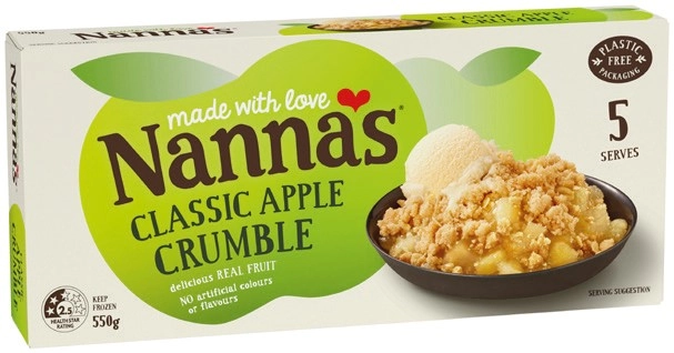 Nanna’s Fruit Crumble 550g Selected Varieties