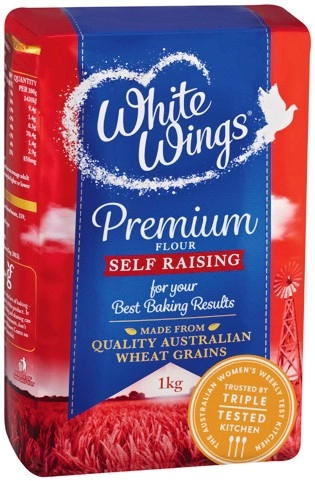 White Wings Premium Self Raising Flour or Plain Flour 1kg