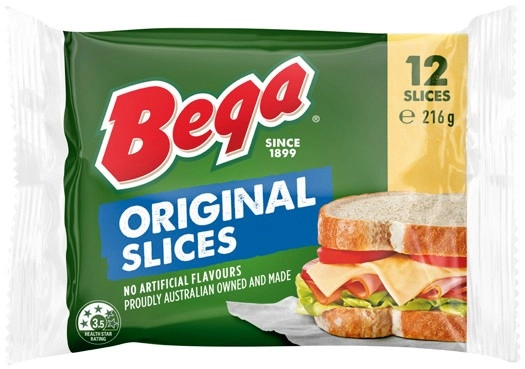 Bega Original Cheese Slices 12 Pack