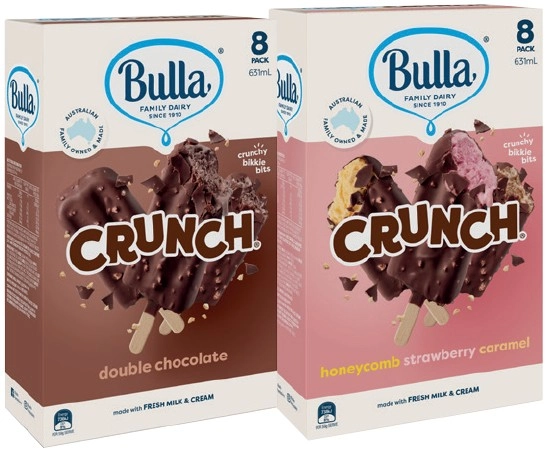 Bulla Ice Cream or Frozen Yoghurt Sticks 8‑14 Pack Selected Varieties