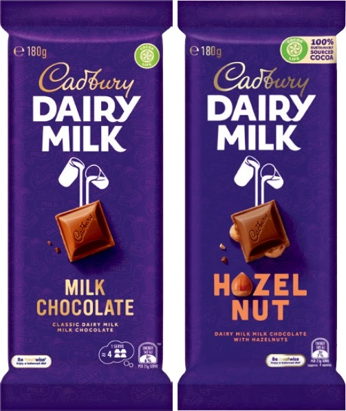 Cadbury Chocolate Block 150‑190g Selected Varieties