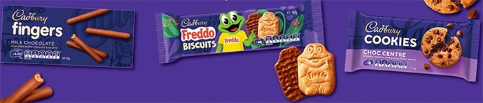 Cadbury Cookies 156g, Fingers 114g or Freddo Milk Chocolate Biscuits 167g Selected Varieties