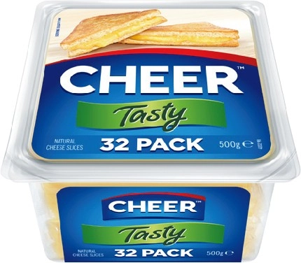 Cheer Cheese Slices 32 Pack Selected Varieties