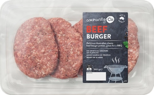 Community Co BBQ Beef Burger 500g