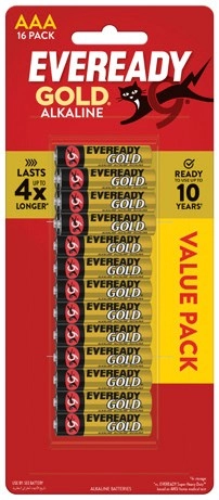 Eveready Gold Batteries AAA or AA 16 Pack