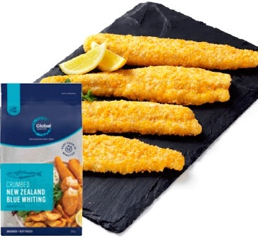 Global Seafoods Crumbed Whiting Fillets 600g