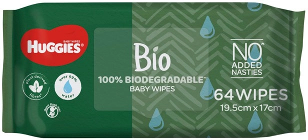 Huggies Biodegradable or Ultimate Nourish & Care Baby Wipes 64 Pack