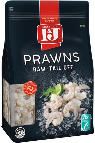 I&J Raw Prawns 500g Selected Varieties