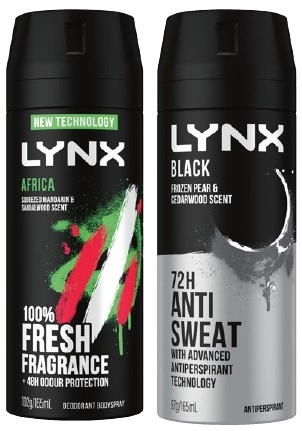 Lynx Antiperspirant or Deodorant Body Spray 165mL Selected Varieties