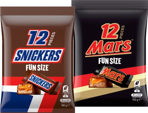 Mars, M&M's or Skittles Fun Size Pack 132‑192g Selected Varieties