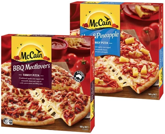 McCain Family Pizza 490‑500g Selected Varieties