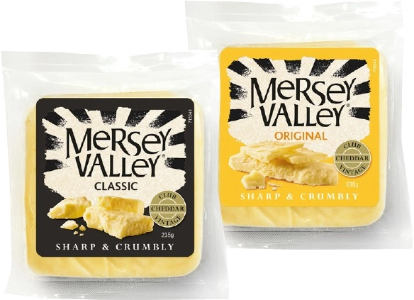 Mersey Valley Cheddar Cheese 235g Selected Varieties