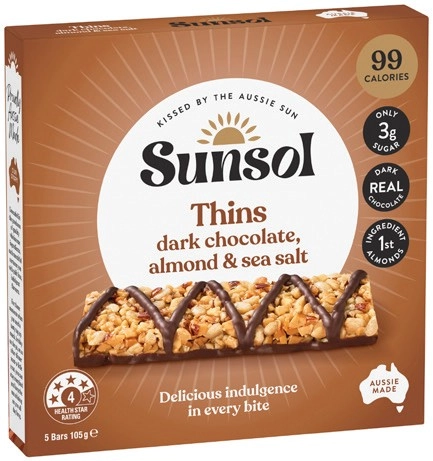 Sunsol Thins Bars 5 Pack Selected Varieties