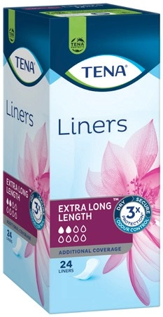 Tena Extra Long Length Liners 24 Pack