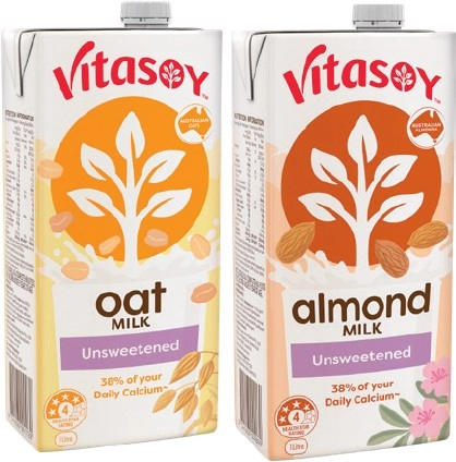 Vitasoy Almond Milk, Oat Milk or Soy Milky 1 Litre Selected Varieties