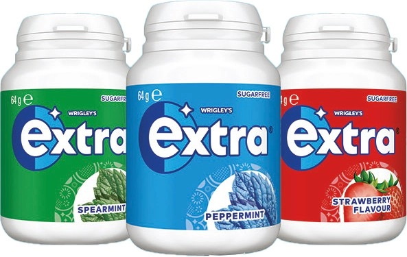 Wrigley’s Extra Gum 64g, Extra White 67g or Eclipse Chewy Mint 93g Selected Varieties