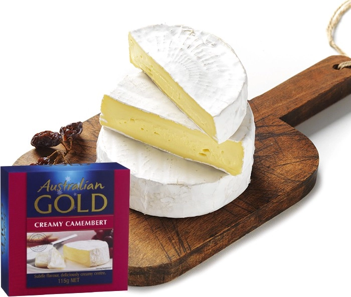 Australian Gold Creamy Camembert or Brie Cheese 115g