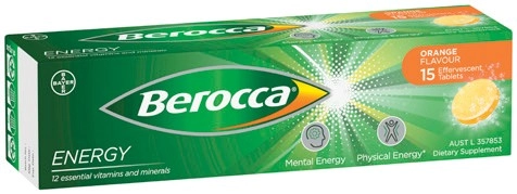 Berocca Energy Effervescent Tablets 15 Pack Selected Varieties*