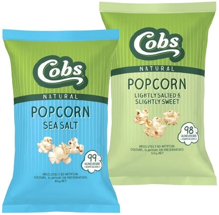 Cobs Natural Popcorn 70-120g Selected Varieties