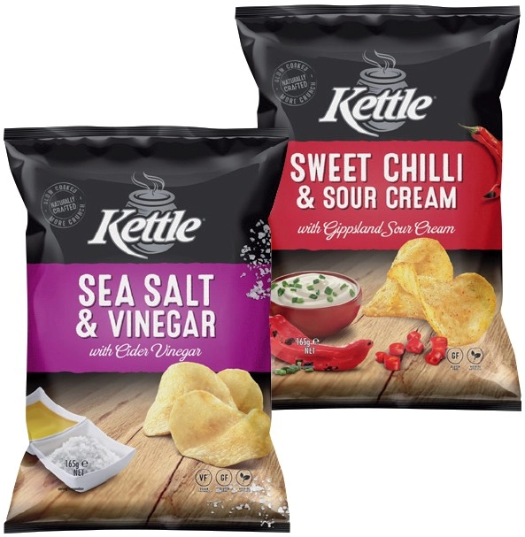 Kettle Potato Chips 135‑165g Selected Varieties