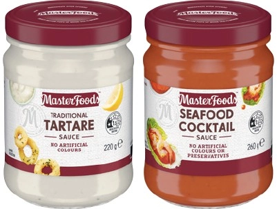 MasterFoods Seafood Cocktail 260g, Tartare Sauce 220g or Mint Jelly 290g