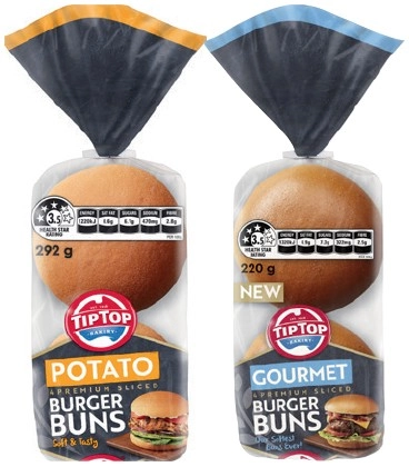 Tip Top Gourmet or Potato Burger Buns 4 Pack