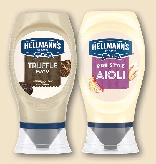 Hellmann's Mayo or Garlic Aioli 251‑252g Selected Varieties