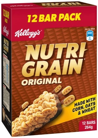 Kellogg’s Nutri -Grain Original 12 Pack, K-Time Twist 9 Pack or LCMs 12 Pack Selected Varieties