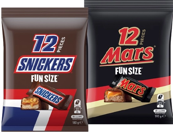 Mars, M&M's or Skittles Fun Size Pack 132‑192g Selected Varieties