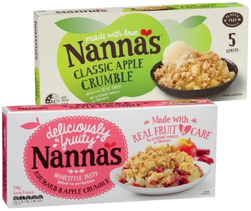 Nanna’s Fruit Crumble 550g Selected Varieties