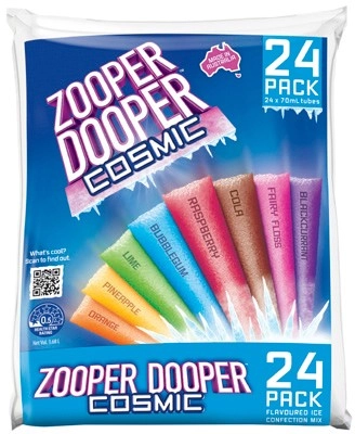 Zooper Dooper Ice Tubes 24 Pack Selected Varieties