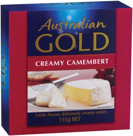 Australian Gold Creamy Camembert or Brie Cheese 115g