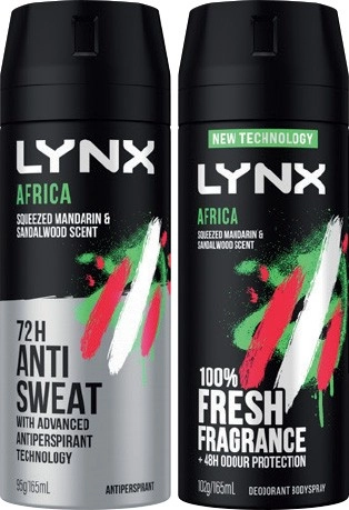 Lynx Deodorant Body Spray or Antiperspirant 165mL Selected Varieties