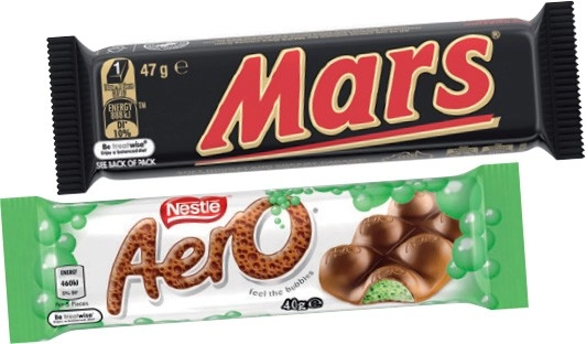 Mars 44‑56g, Nestlé 35‑50g Medium Bars or M&M’s 35‑49g Selected Varieties