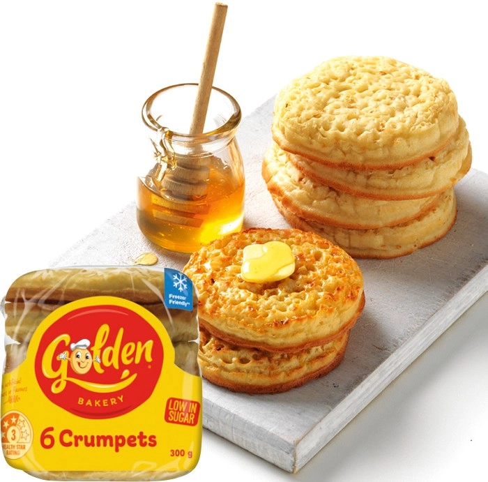 Golden Crumpet Rounds 6 Pack Selected Varieties